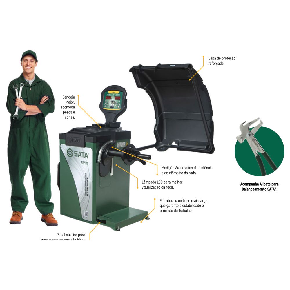 Balanceadora de Rodas X-Precision Linha Leve/Médio SATA - Image 4